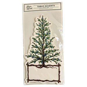 Hester & Cook Name Place Cards Set of 12 Cedar Tree Table Accents Rustic Die Cut
